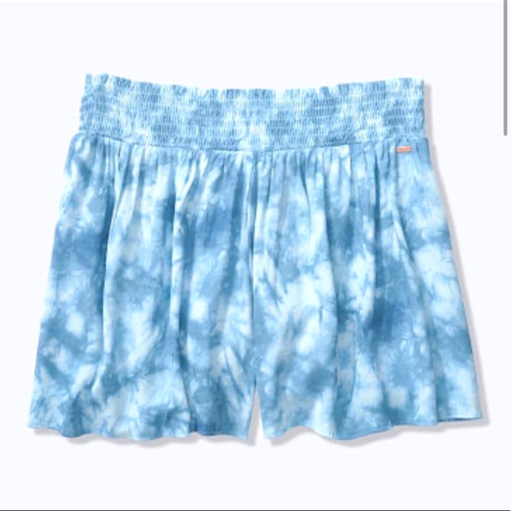 Pink Victoria’s Secret shorts blue tie dye size small